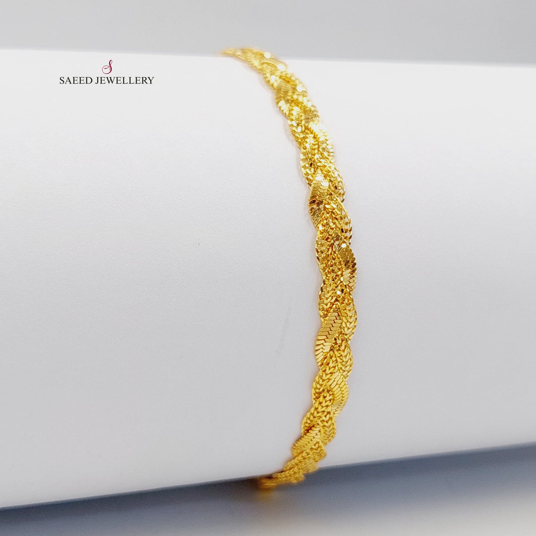 21K اسوارة فانسي اكسترا-مجوهرات الشيخ سعيد-Saeed Jewelry 