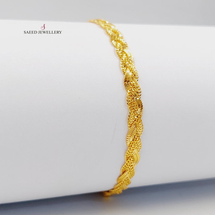 21K اسوارة فانسي اكسترا-مجوهرات الشيخ سعيد-Saeed Jewelry 