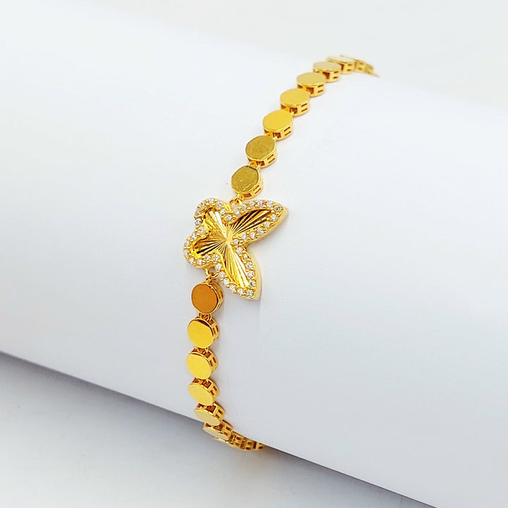 21K اسوارة فراشة اكسترا-مجوهرات الشيخ سعيد-Saeed Jewelry 