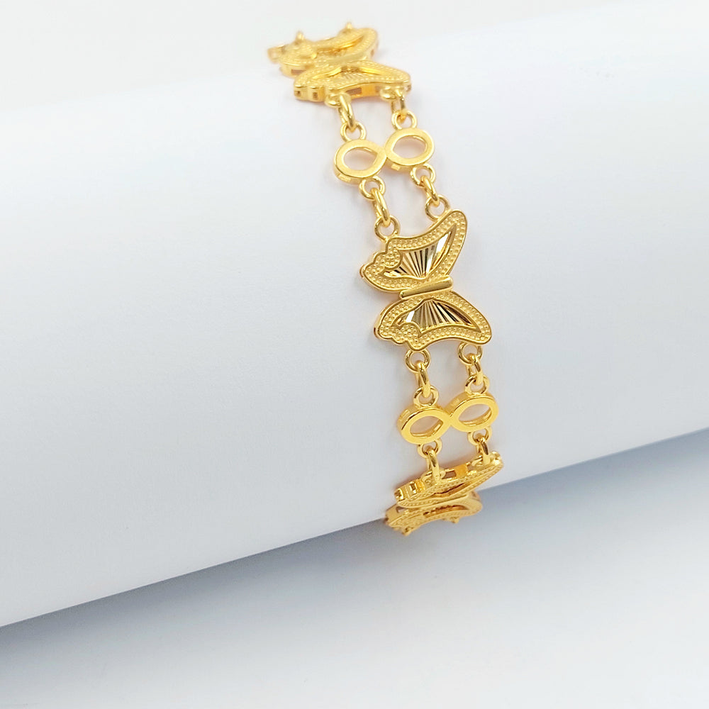 21K اسوارة فراشة اكسترا-مجوهرات الشيخ سعيد-Saeed Jewelry 