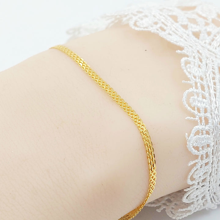 21K اسوارة مبسط اكسترا-مجوهرات الشيخ سعيد-Saeed Jewelry 