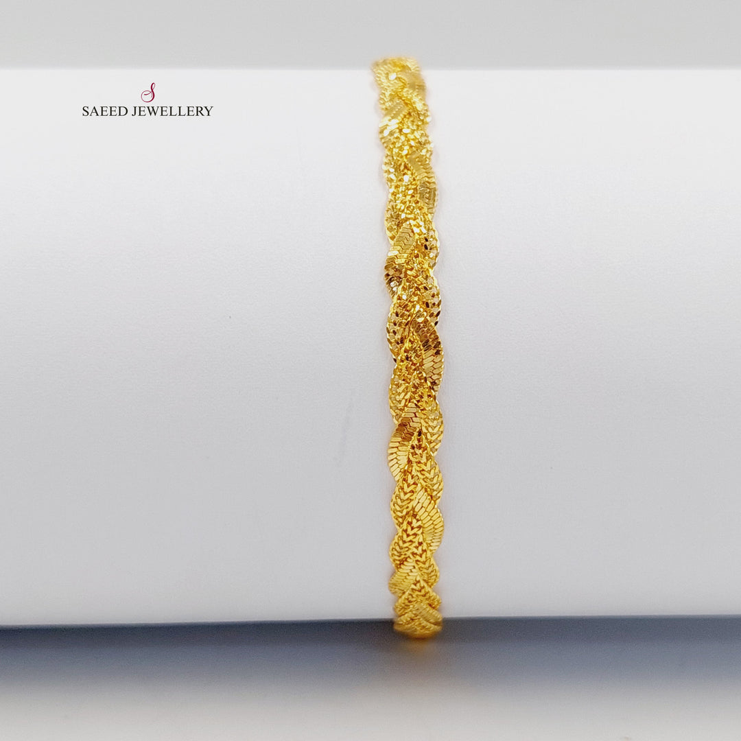 21K اسوارة فانسي اكسترا-مجوهرات الشيخ سعيد-Saeed Jewelry 