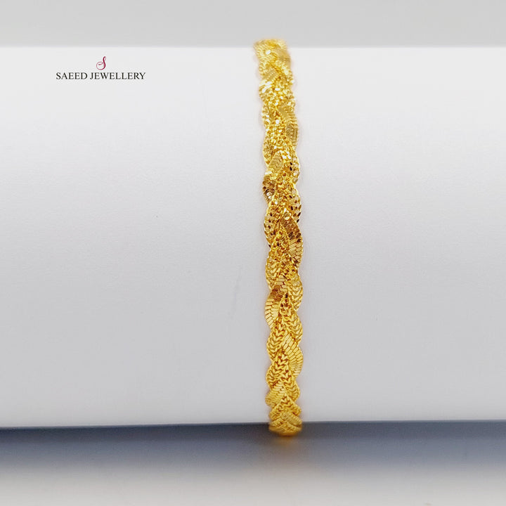 21K اسوارة فانسي اكسترا-مجوهرات الشيخ سعيد-Saeed Jewelry 