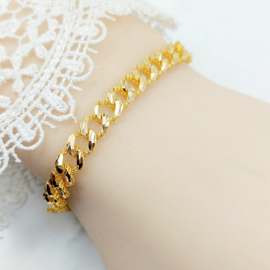 21K اسوارة جنزير اكسترا-مجوهرات الشيخ سعيد-Saeed Jewelry 