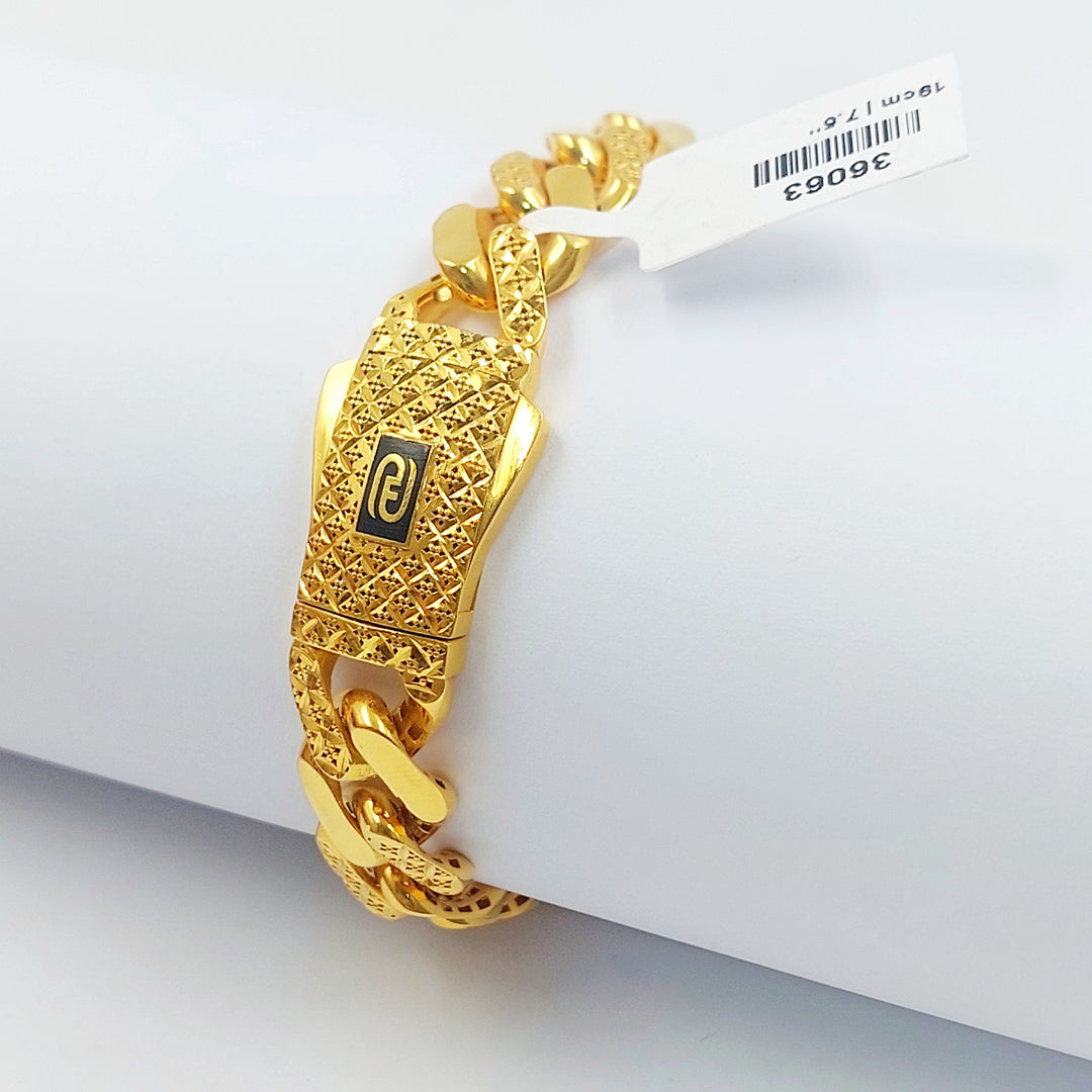 21K اسوارة جنزير اكسترا-مجوهرات الشيخ سعيد-Saeed Jewelry 