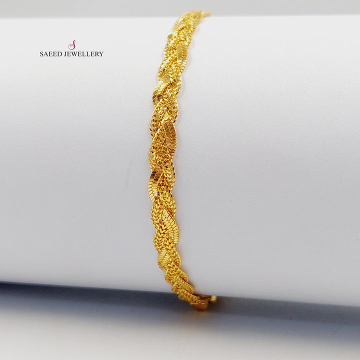 21K اسوارة فانسي اكسترا-مجوهرات الشيخ سعيد-Saeed Jewelry 