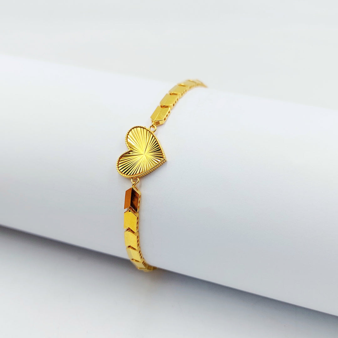 21K اسوارة قلب اكسترا-مجوهرات الشيخ سعيد-Saeed Jewelry 