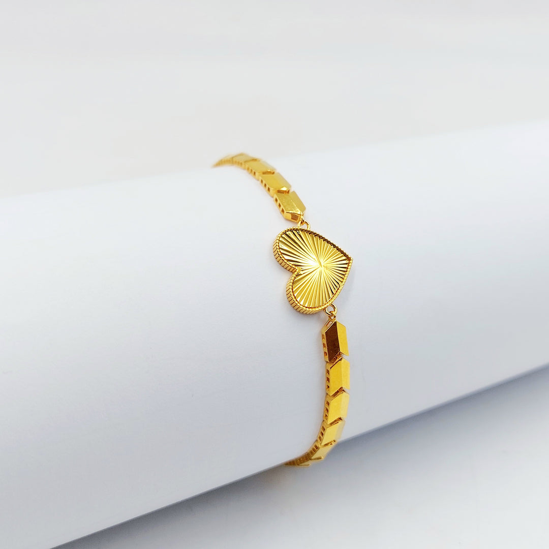 21K اسوارة قلب اكسترا-مجوهرات الشيخ سعيد-Saeed Jewelry 