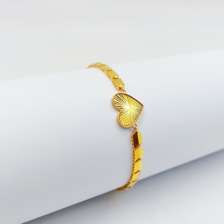 21K اسوارة قلب اكسترا-مجوهرات الشيخ سعيد-Saeed Jewelry 