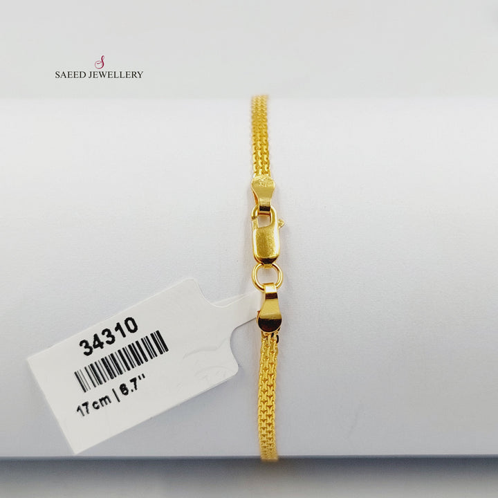 21K اسوارة فانسي اكسترا-مجوهرات الشيخ سعيد-Saeed Jewelry 