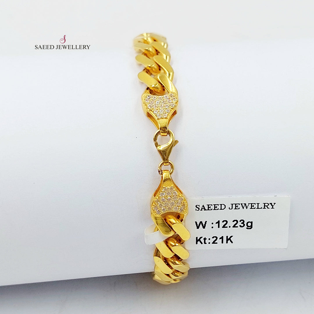 21K اسوارة جنزير اكسترا-مجوهرات الشيخ سعيد-Saeed Jewelry 