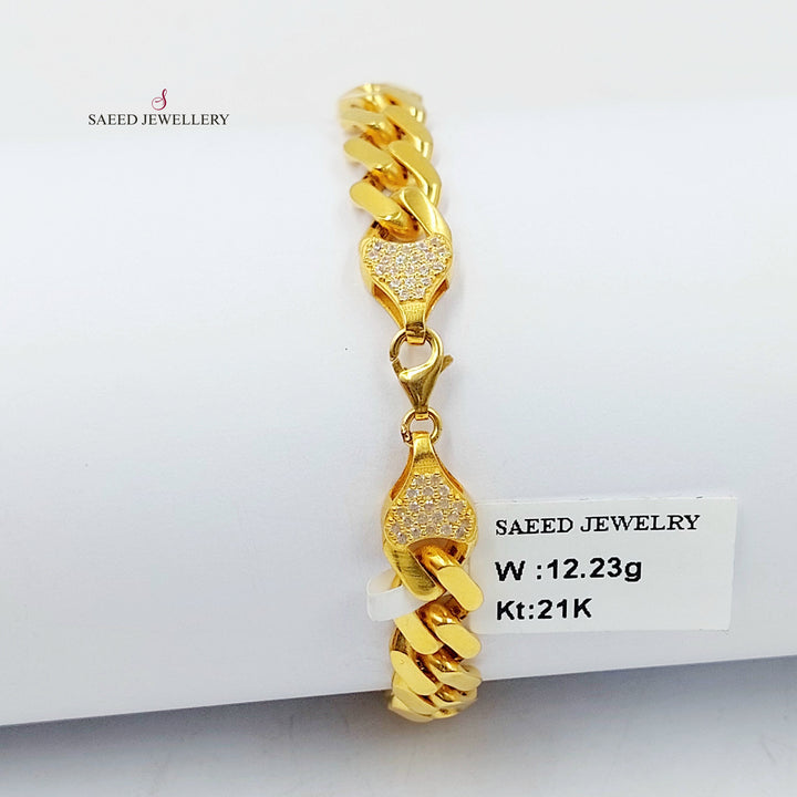 21K اسوارة جنزير اكسترا-مجوهرات الشيخ سعيد-Saeed Jewelry 