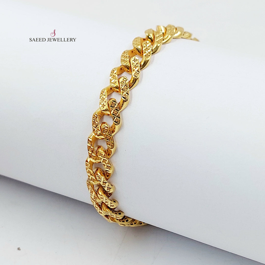 21K اسوارة جنزير اكسترا-مجوهرات الشيخ سعيد-Saeed Jewelry 