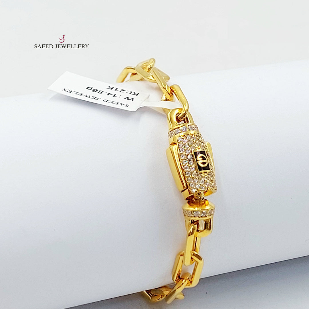 21K اسوارة بيبر كليب اكسترا-مجوهرات الشيخ سعيد-Saeed Jewelry 