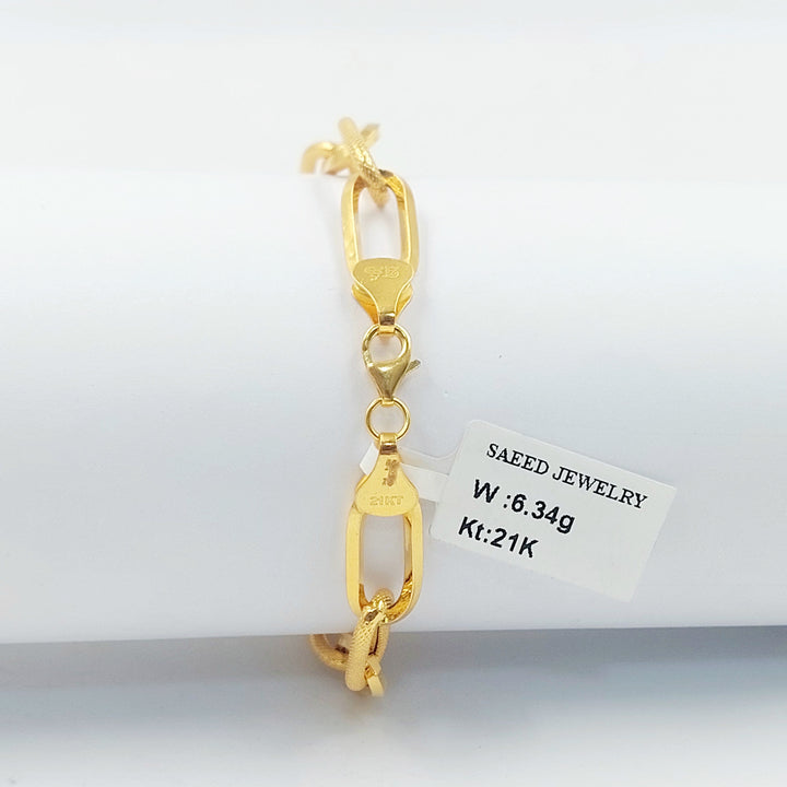 21K اسوارة بيبر كليب اكسترا-مجوهرات الشيخ سعيد-Saeed Jewelry 