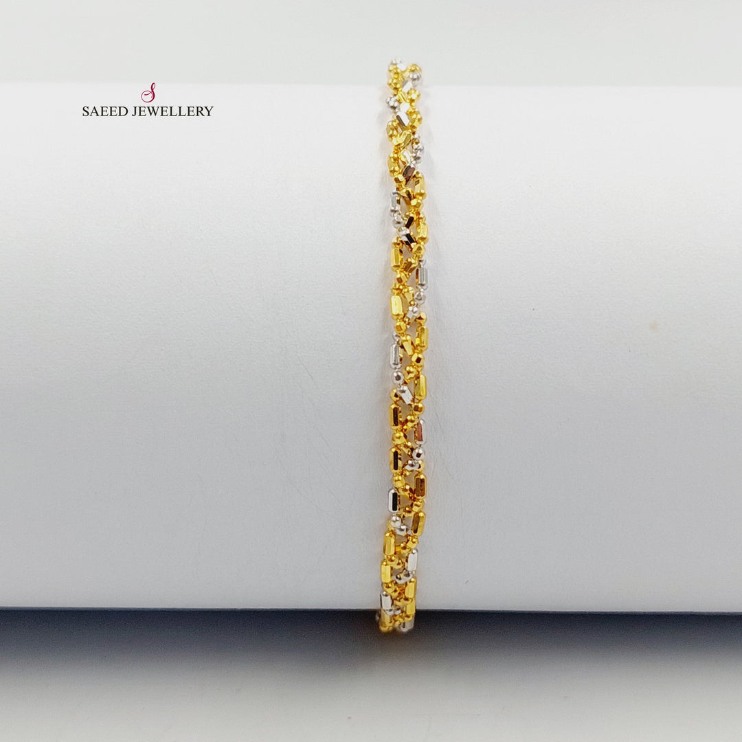 21K اسوارة فانسي اكسترا-مجوهرات الشيخ سعيد-Saeed Jewelry 