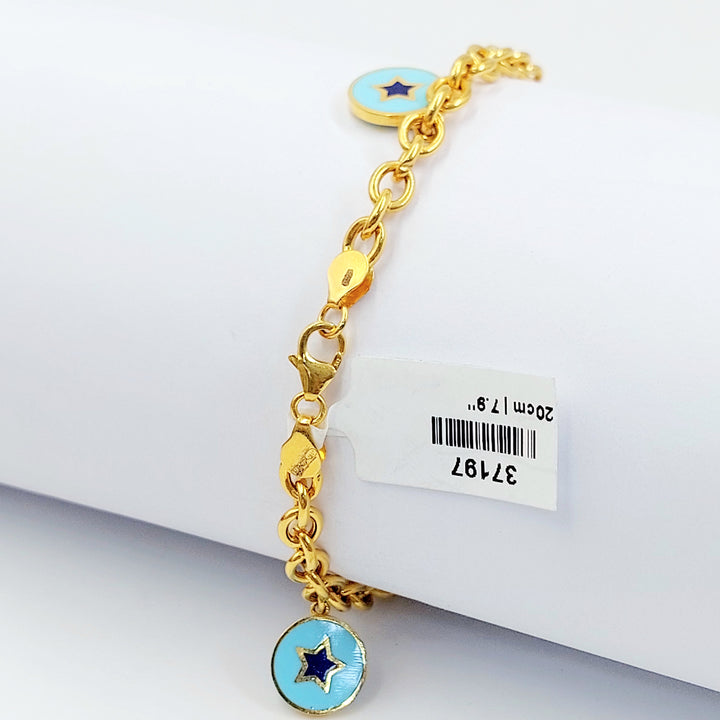 21K اسوارة دنانديش مينا-مجوهرات الشيخ سعيد-Saeed Jewelry 