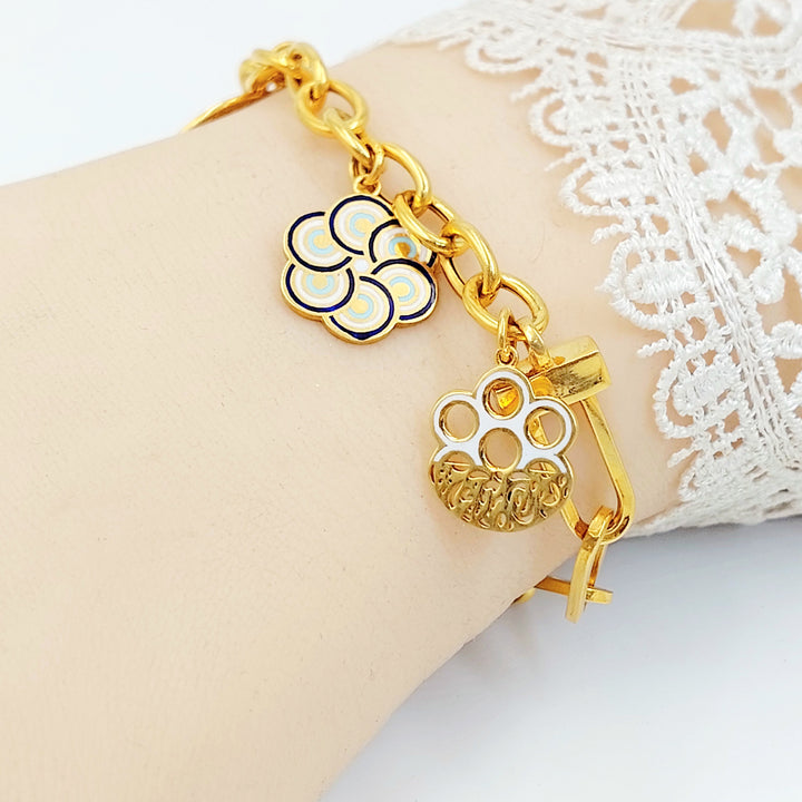 21K اسوارة دنانديش مينا-مجوهرات الشيخ سعيد-Saeed Jewelry 
