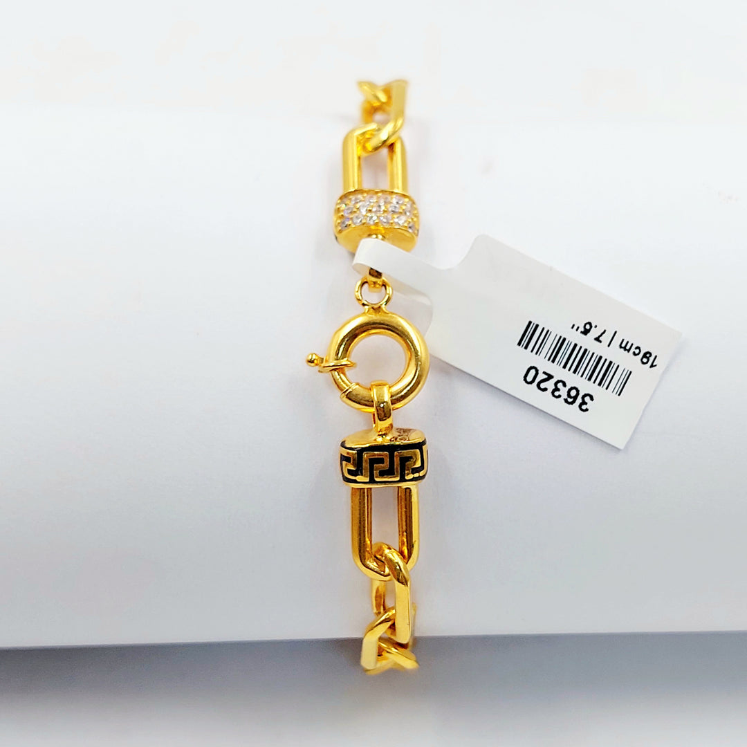 21K اسوارة بيبر كليب مينا مرصع-مجوهرات الشيخ سعيد-Saeed Jewelry 