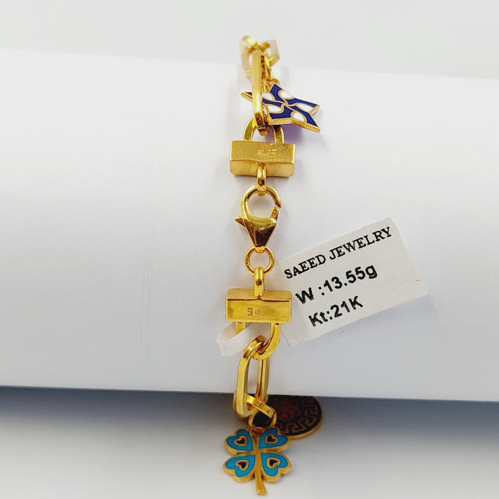 21K اسوارة دنانديش مينا-مجوهرات الشيخ سعيد-Saeed Jewelry 