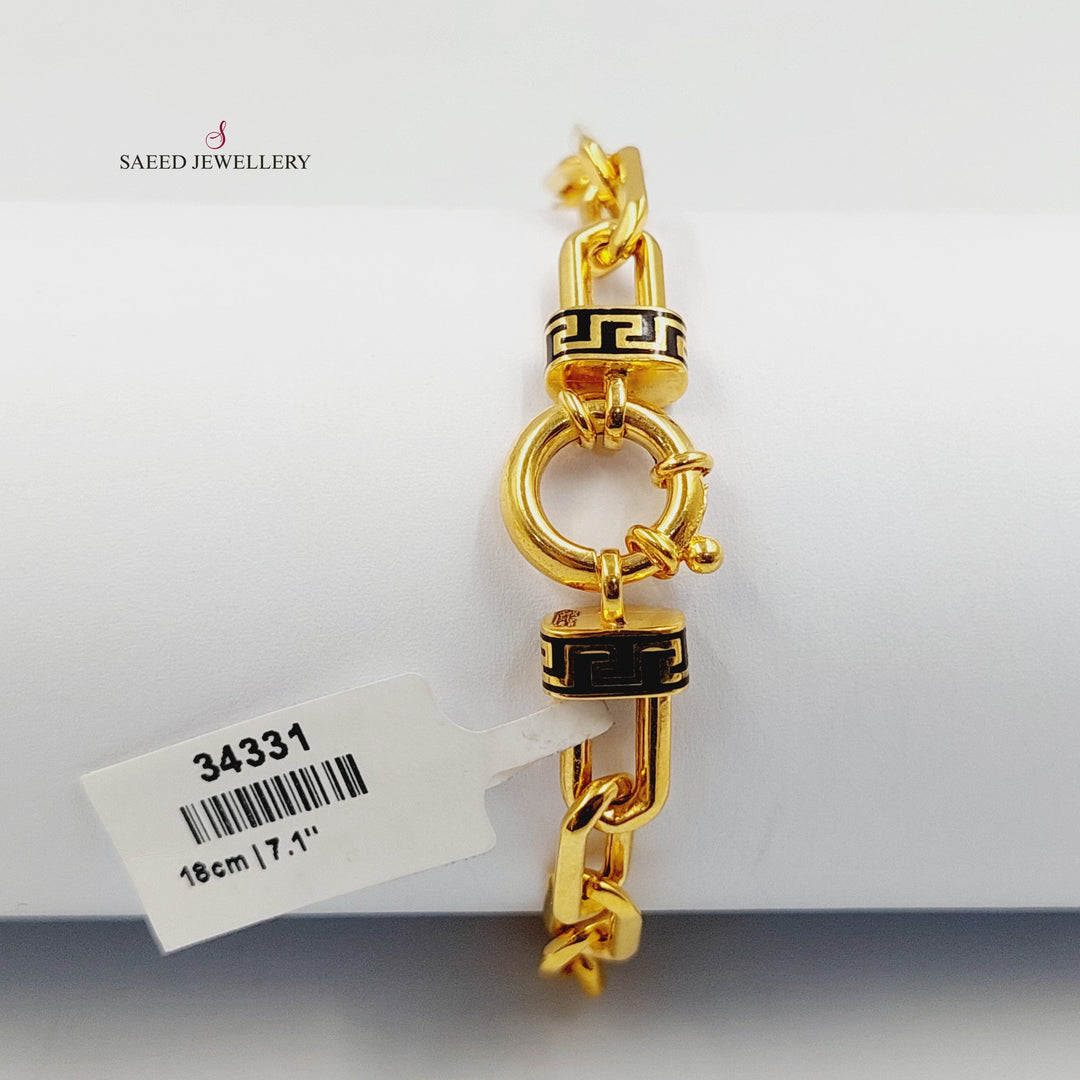 21K اسوارة بيبر كليب مينا-مجوهرات الشيخ سعيد-Saeed Jewelry 