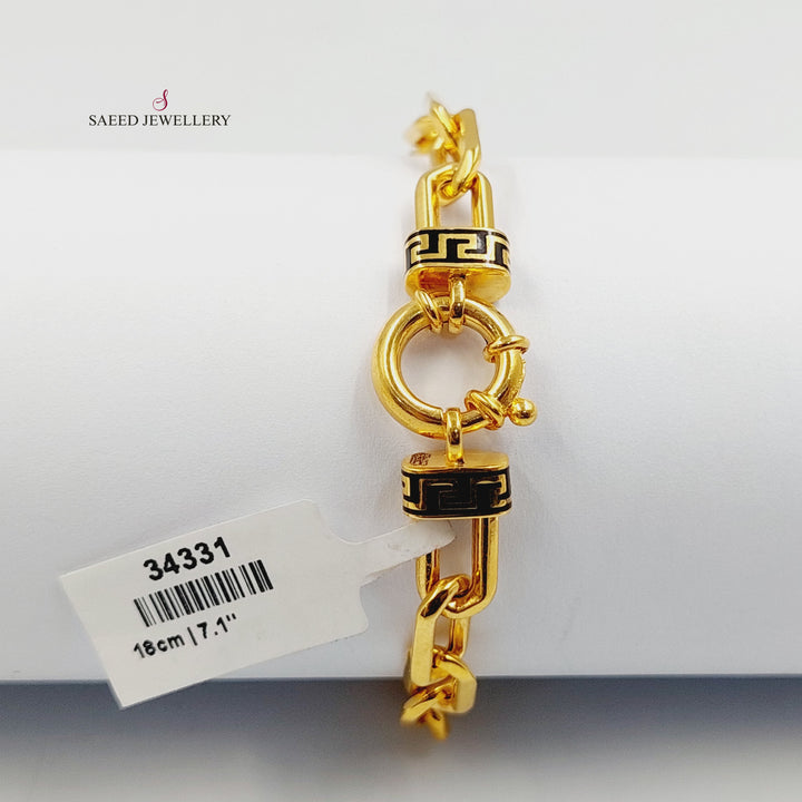 21K اسوارة بيبر كليب مينا-مجوهرات الشيخ سعيد-Saeed Jewelry 