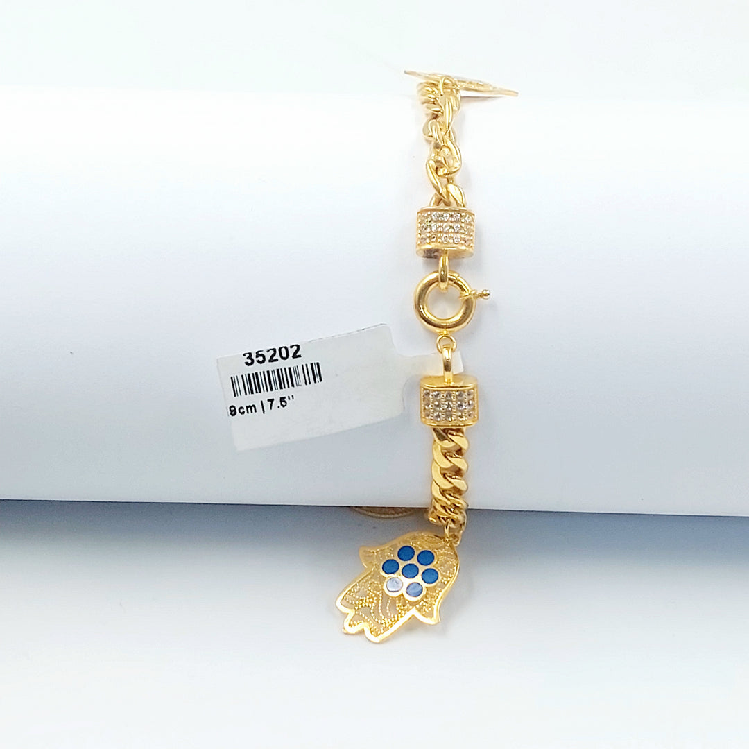 21K اسوارة دنانديش مينا مرصع-مجوهرات الشيخ سعيد-Saeed Jewelry 