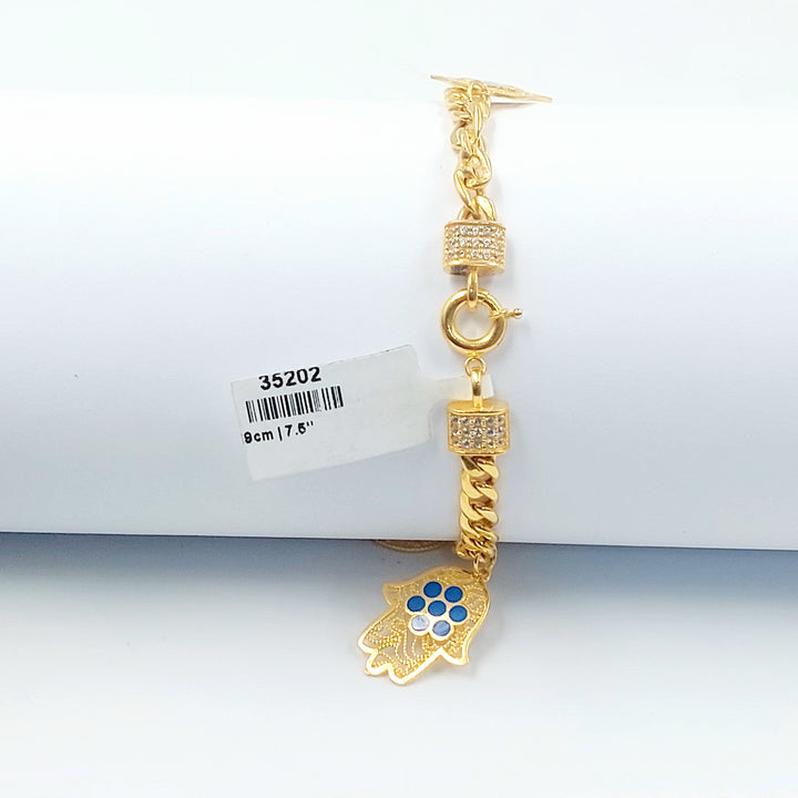 21K اسوارة دنانديش مينا مرصع-مجوهرات الشيخ سعيد-Saeed Jewelry 