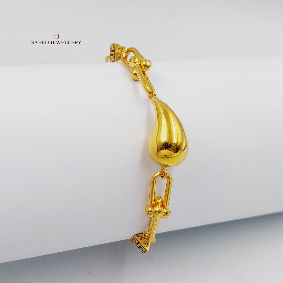 21K اسوارة لوزة مينا-مجوهرات الشيخ سعيد-Saeed Jewelry 