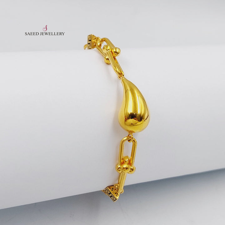 21K اسوارة لوزة مينا-مجوهرات الشيخ سعيد-Saeed Jewelry 