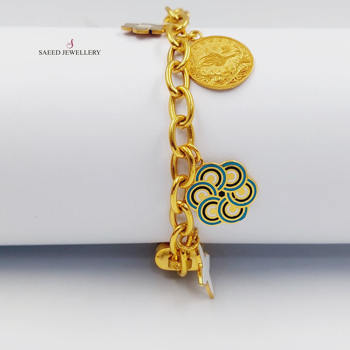 21K اسوارة دنانديش مينا-مجوهرات الشيخ سعيد-Saeed Jewelry 