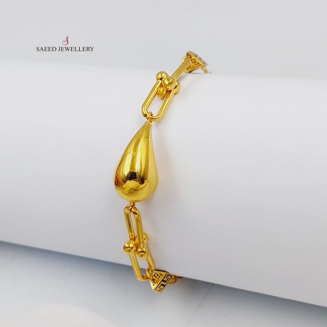 21K اسوارة لوزة مينا-مجوهرات الشيخ سعيد-Saeed Jewelry 