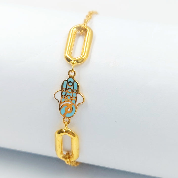 21K اسوارة اكسترا مينا-مجوهرات الشيخ سعيد-Saeed Jewelry 