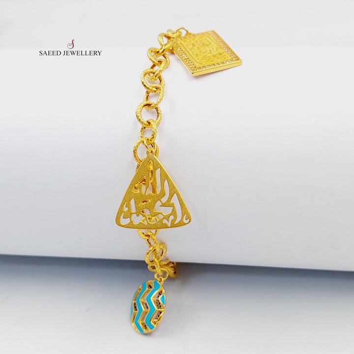 21K اسوارة دنانديش مينا مرصع-مجوهرات الشيخ سعيد-Saeed Jewelry 