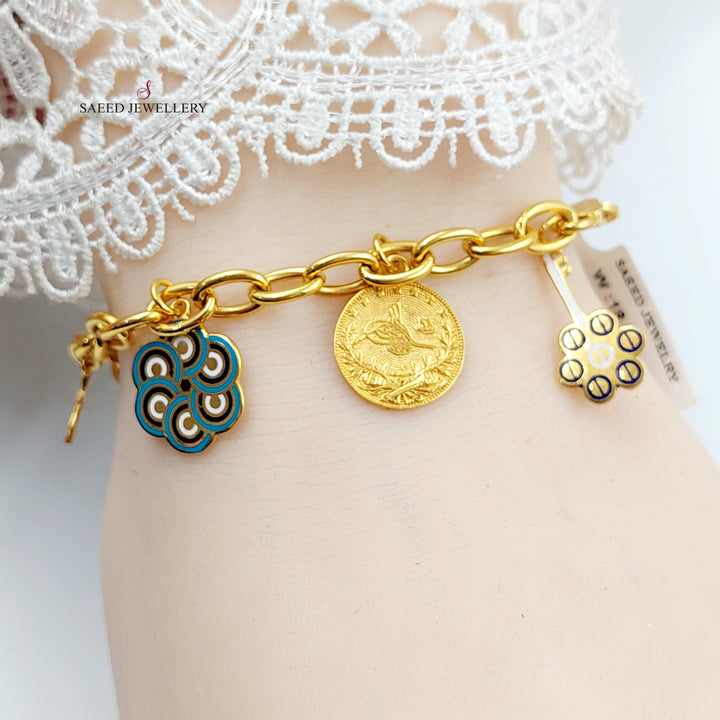 21K اسوارة دنانديش مينا-مجوهرات الشيخ سعيد-Saeed Jewelry 