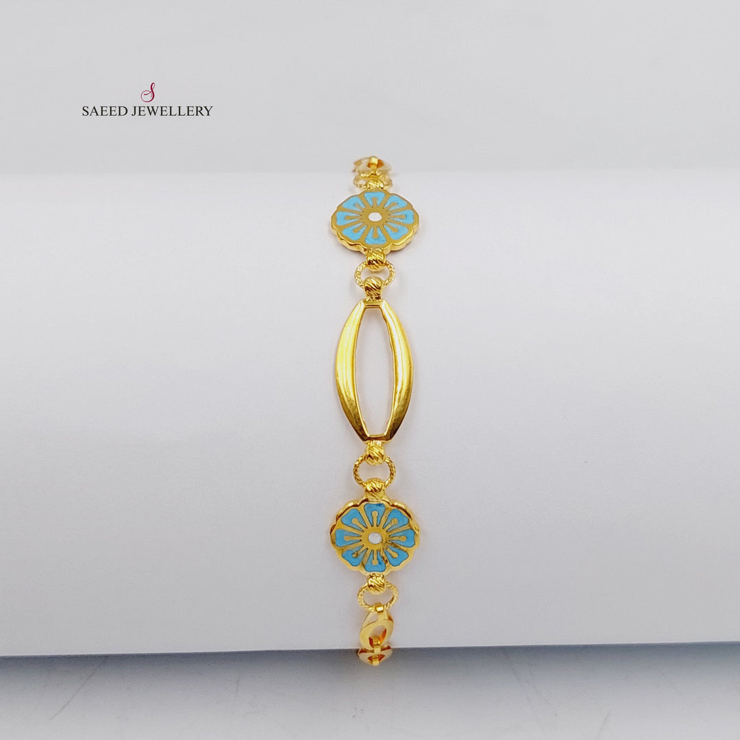 21K اسوارة تركي مينا-مجوهرات الشيخ سعيد-Saeed Jewelry 