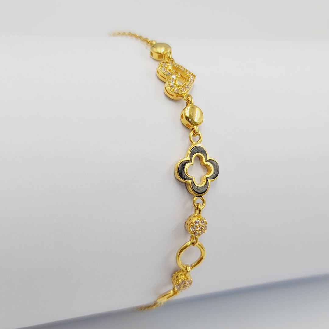 21K اسوارة تركي مينا مرصع-مجوهرات الشيخ سعيد-Saeed Jewelry 