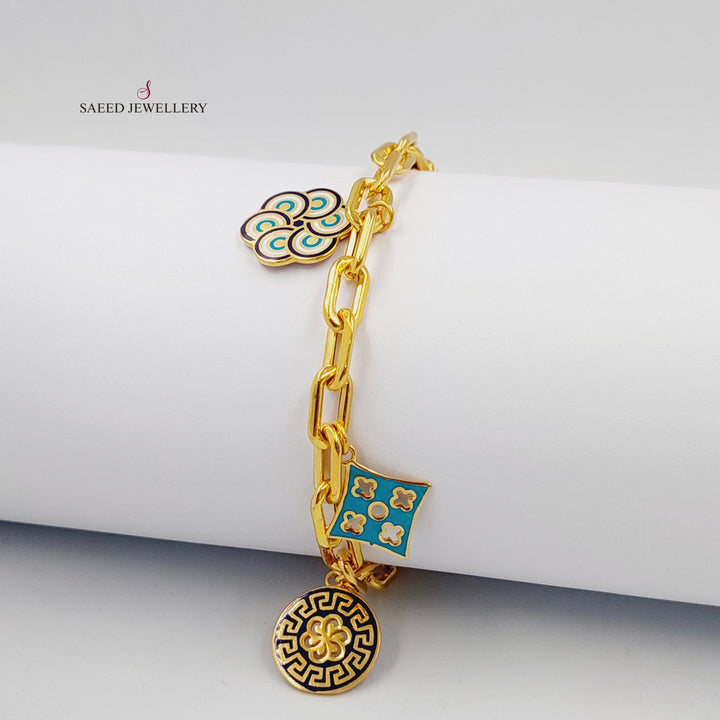 21K اسوارة دنانديش مينا-مجوهرات الشيخ سعيد-Saeed Jewelry 