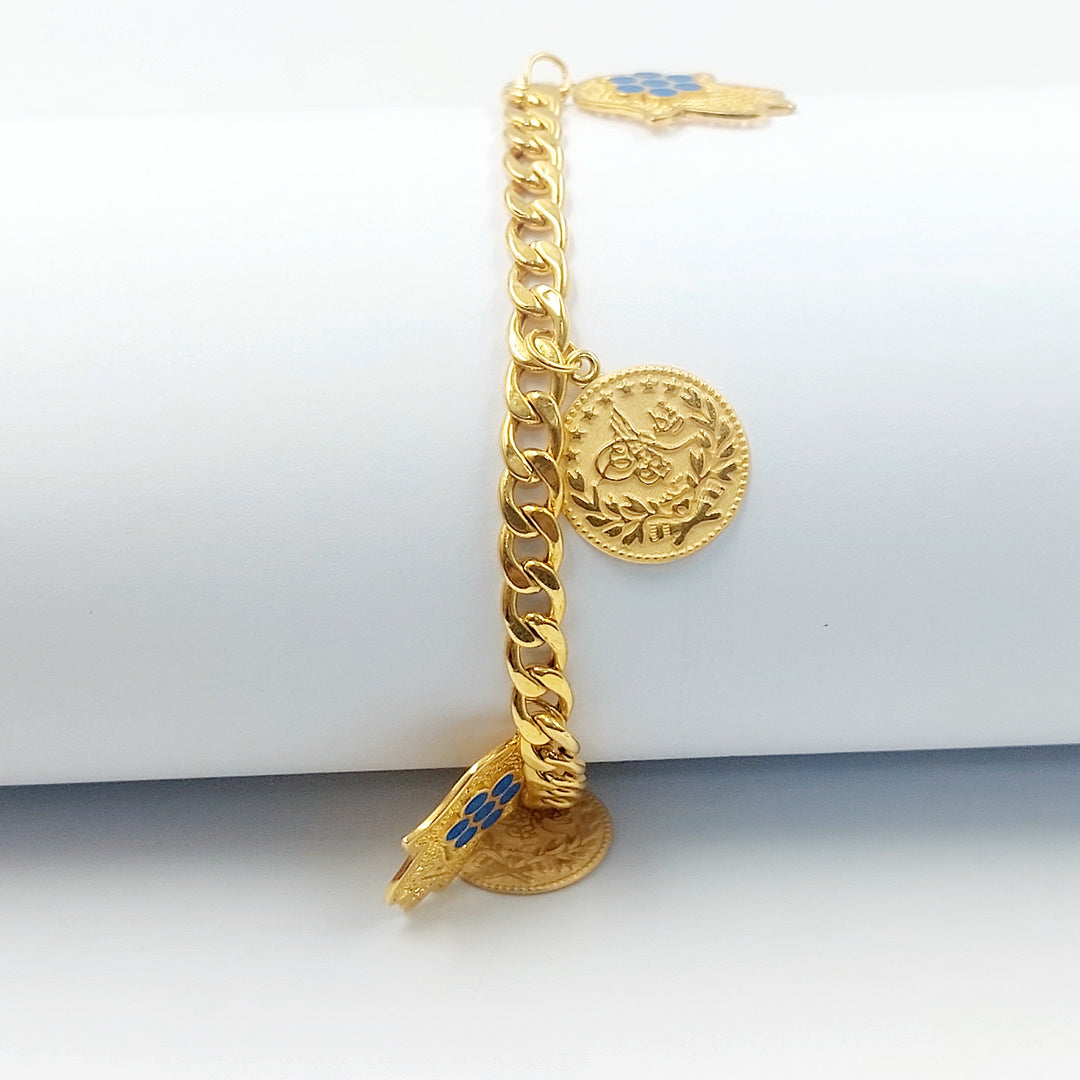 21K اسوارة دنانديش مينا مرصع-مجوهرات الشيخ سعيد-Saeed Jewelry 