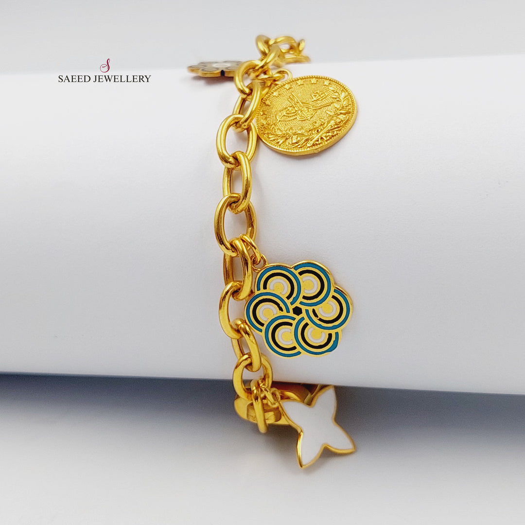 21K اسوارة دنانديش مينا-مجوهرات الشيخ سعيد-Saeed Jewelry 