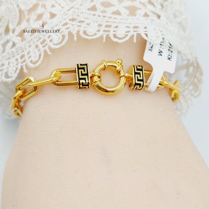 21K اسوارة بيبر كليب مينا-مجوهرات الشيخ سعيد-Saeed Jewelry 