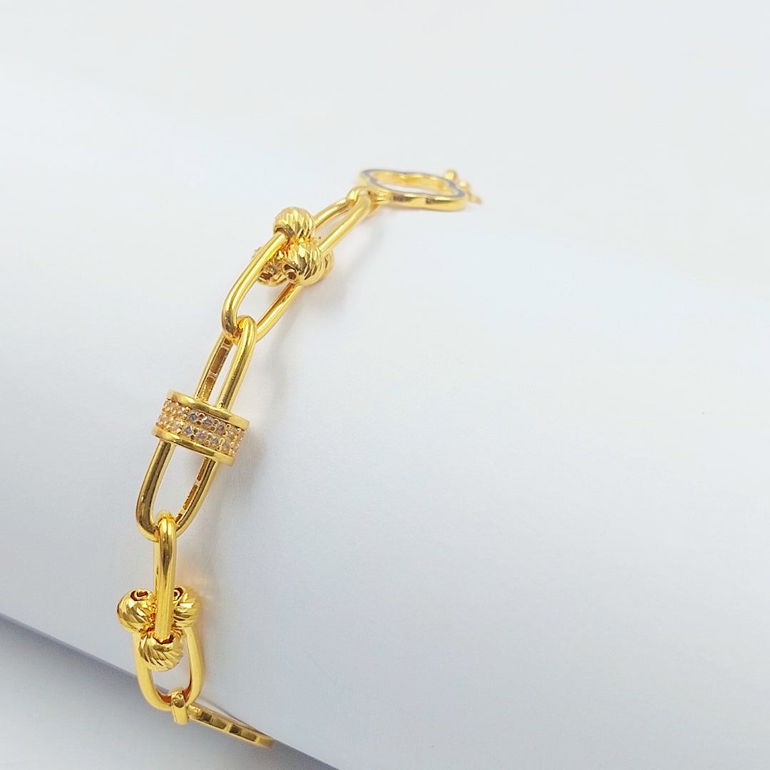 21K اسوارة اكسترا مينا مرصع-مجوهرات الشيخ سعيد-Saeed Jewelry 