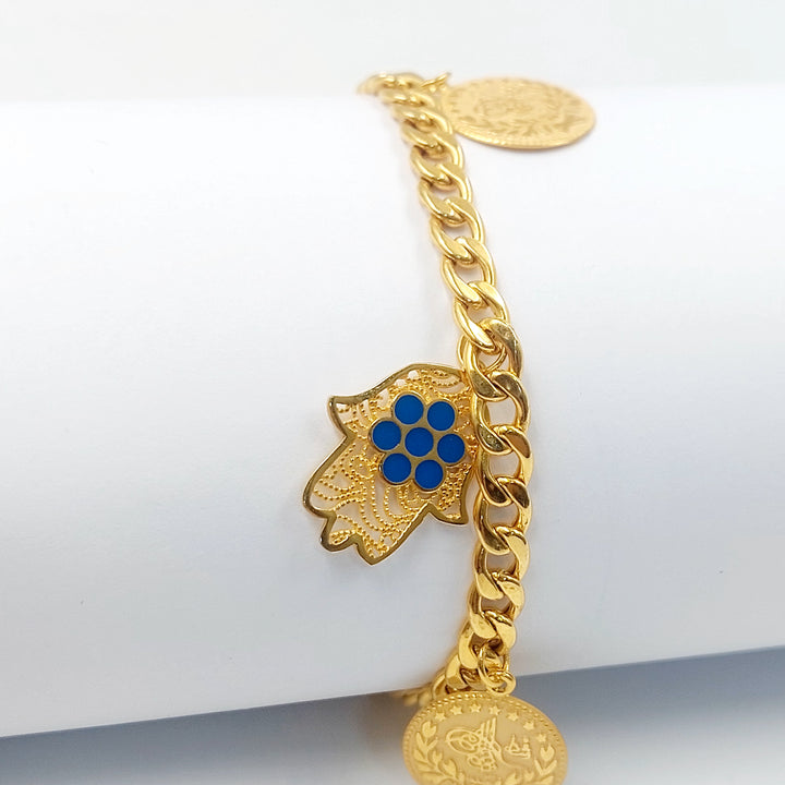 21K اسوارة دنانديش مينا مرصع-مجوهرات الشيخ سعيد-Saeed Jewelry 