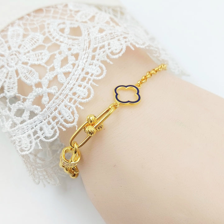 21K اسوارة اكسترا مينا مرصع-مجوهرات الشيخ سعيد-Saeed Jewelry 