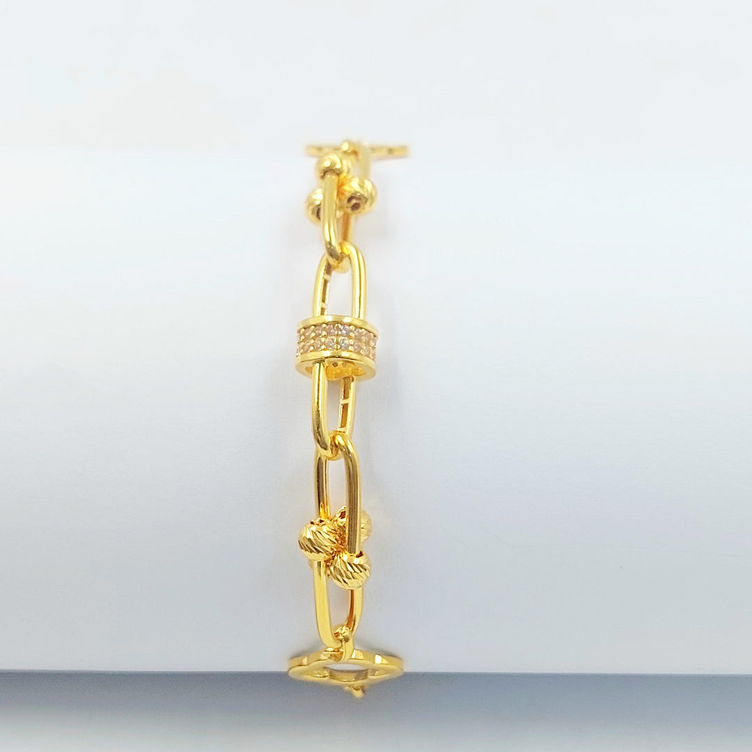 21K اسوارة اكسترا مينا مرصع-مجوهرات الشيخ سعيد-Saeed Jewelry 