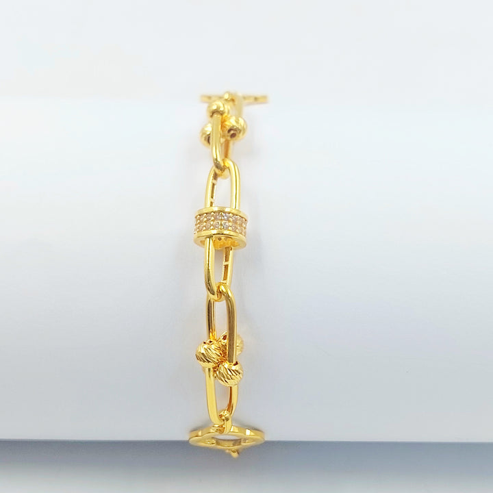 21K اسوارة اكسترا مينا مرصع-مجوهرات الشيخ سعيد-Saeed Jewelry 