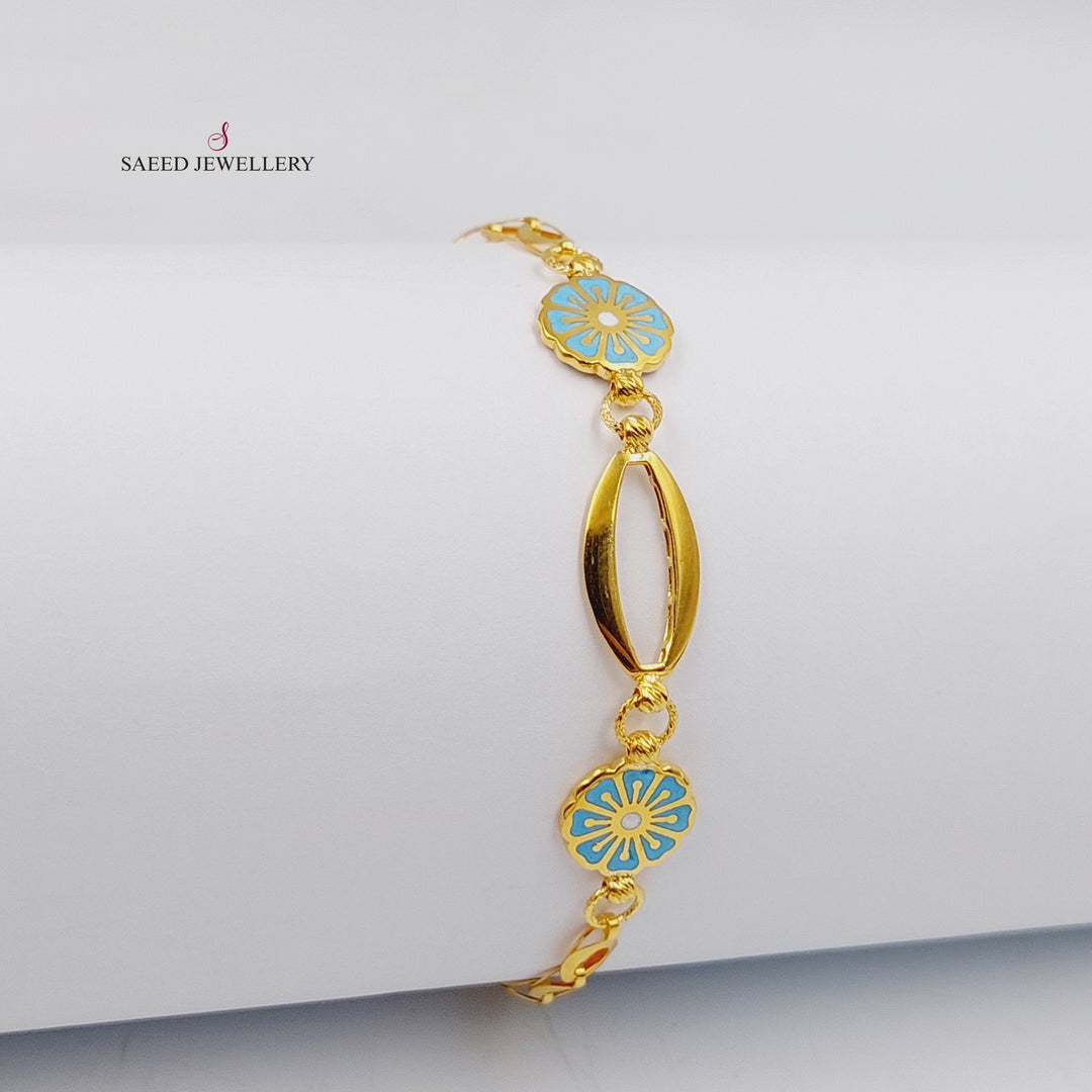 21K اسوارة تركي مينا-مجوهرات الشيخ سعيد-Saeed Jewelry 