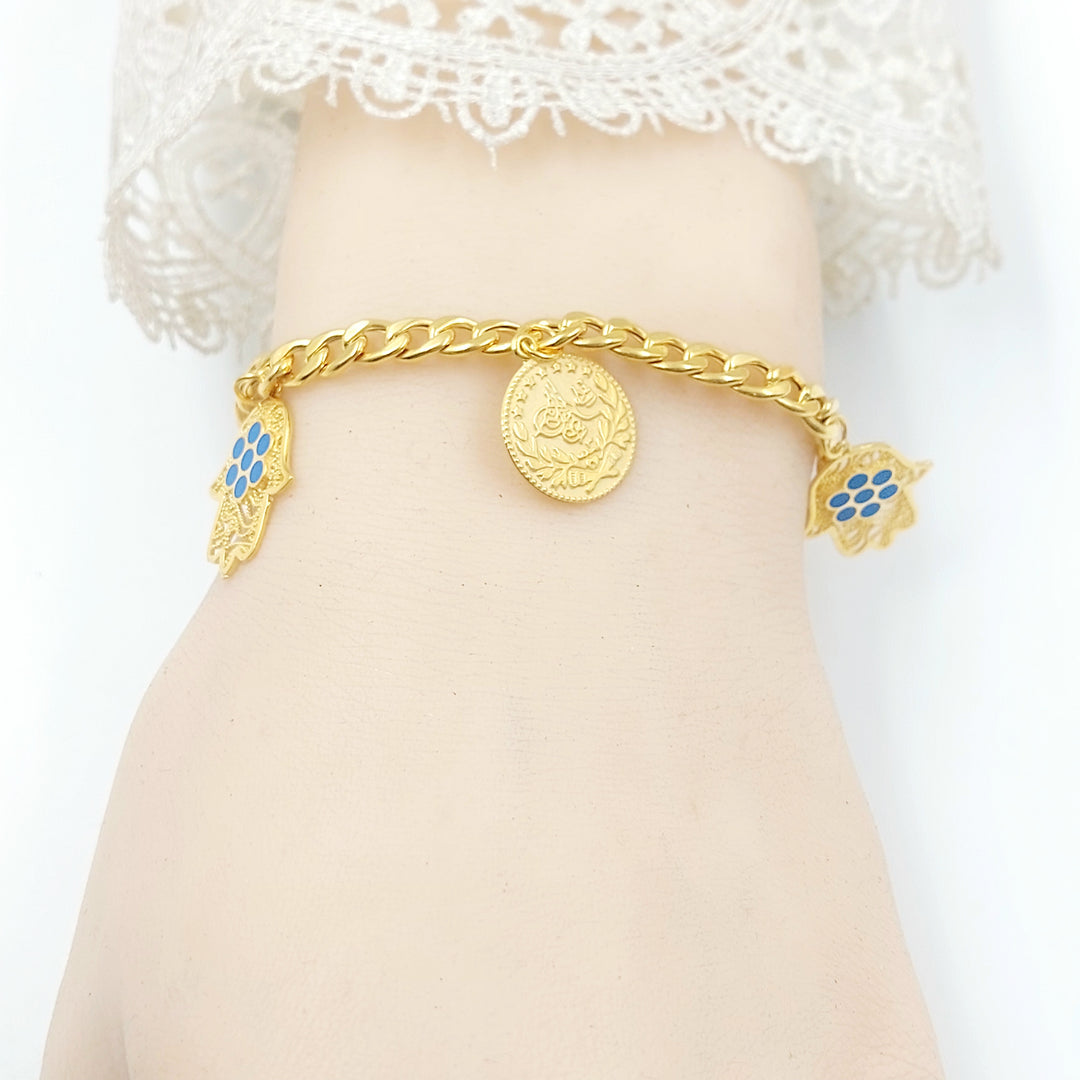 21K اسوارة دنانديش مينا مرصع-مجوهرات الشيخ سعيد-Saeed Jewelry 