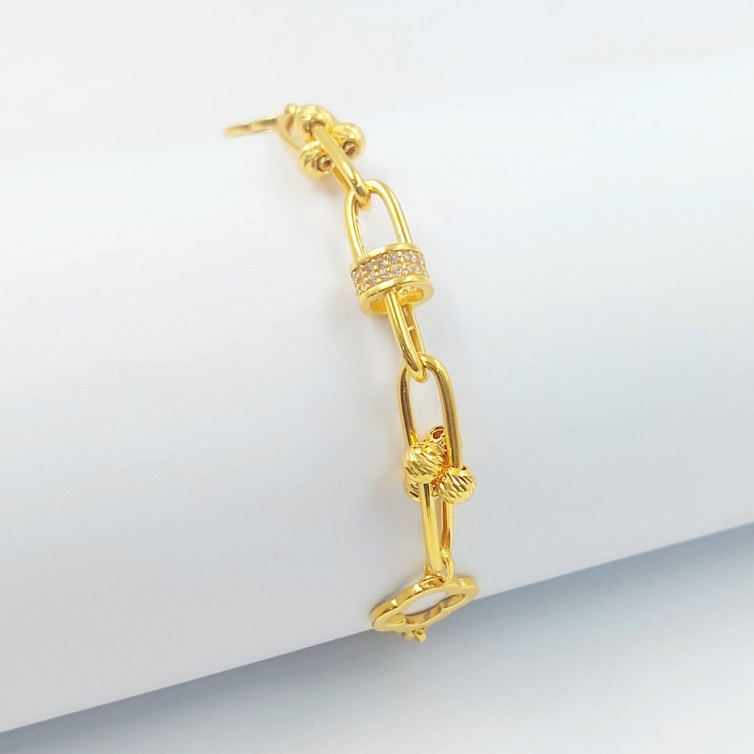 21K اسوارة اكسترا مينا مرصع-مجوهرات الشيخ سعيد-Saeed Jewelry 