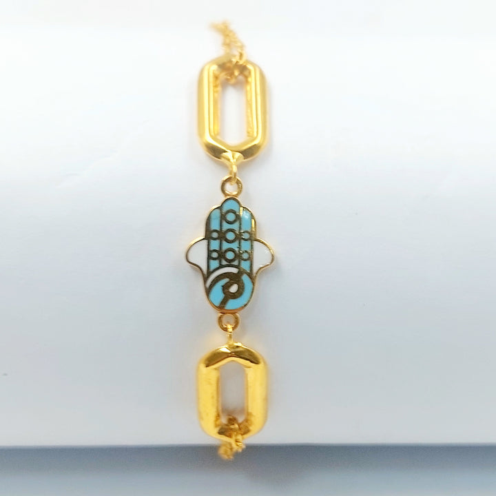 21K اسوارة اكسترا مينا-مجوهرات الشيخ سعيد-Saeed Jewelry 